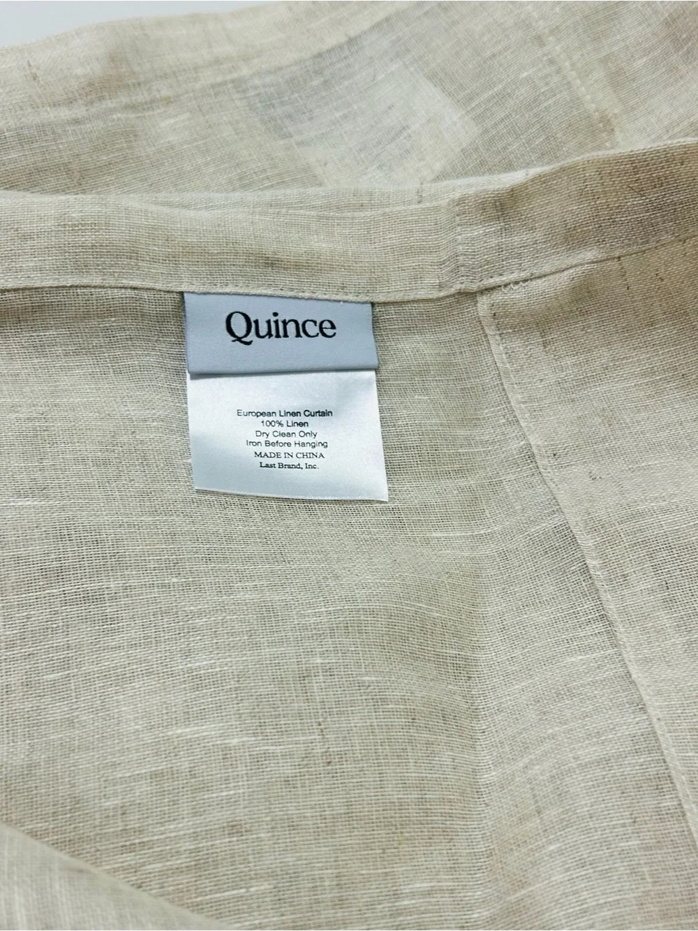NWOT QUINCE Set Of 2 48x96 European Linen Sheer Curtains Flax 8378